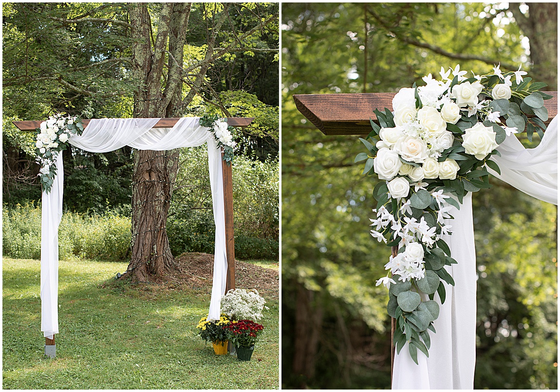 Intimate backyard wedding Mendon