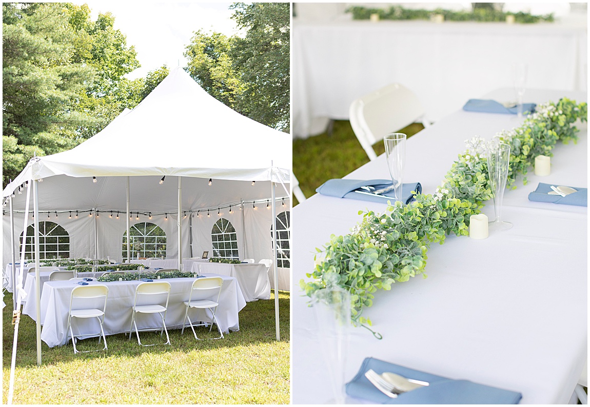 Intimate backyard wedding Mendon