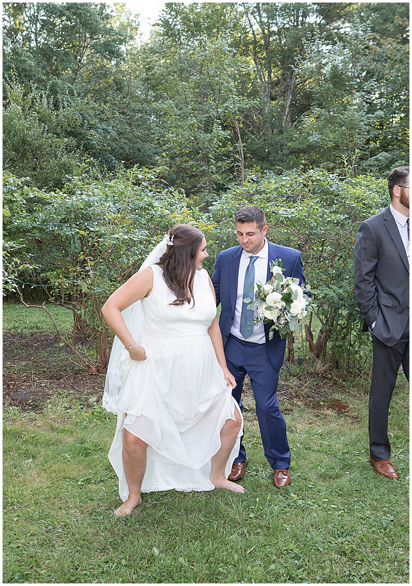 Intimate backyard wedding in Mendon