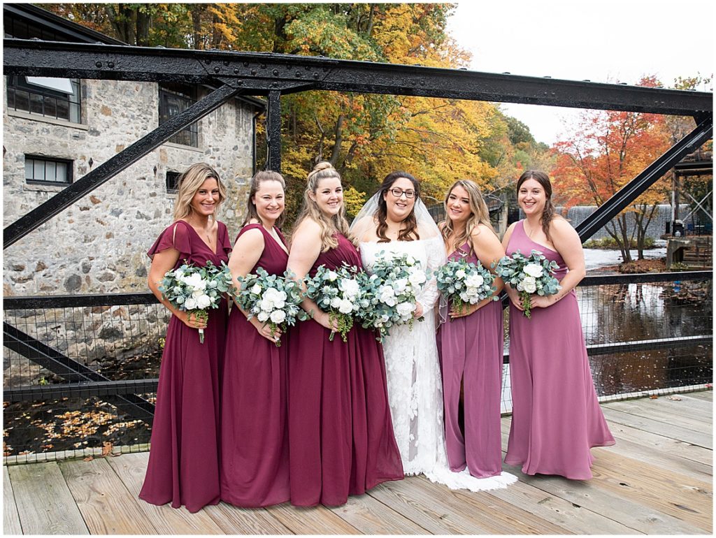 Bridesmaids fall wedding Rhode Island