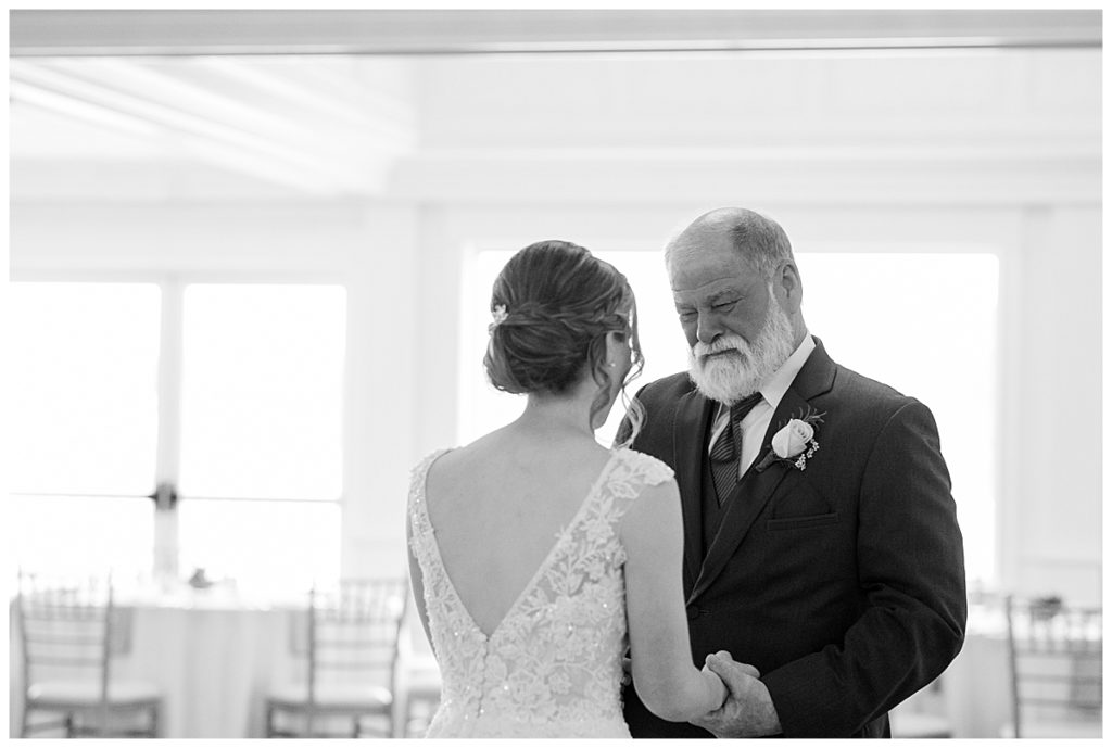 Father Daughter First Look at Grand View Wedding in Mendon, MA